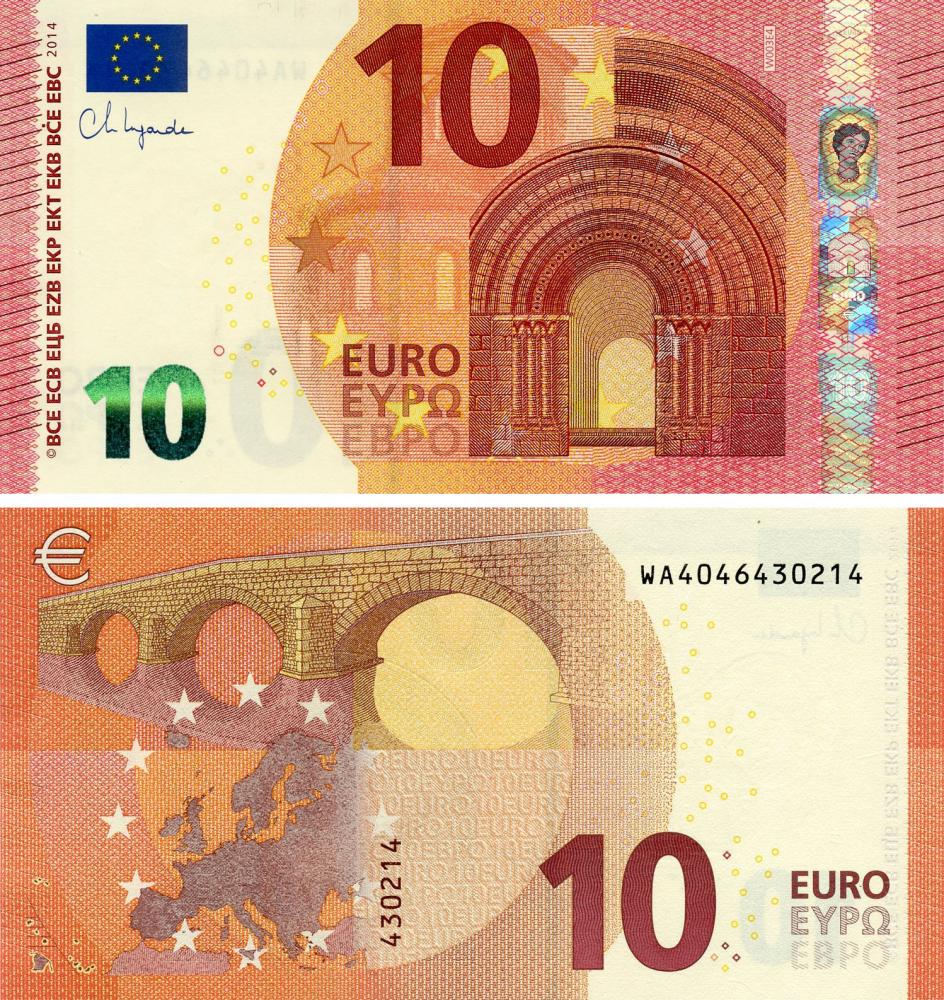 Коллекционная банкнота Германия 10 евро 2014 WA W003 UNC К. Лагард (Б14926) Коллекционная банкнота Германия 10 евро 2014 WA W003 UNC К. Лагард (Б14926)