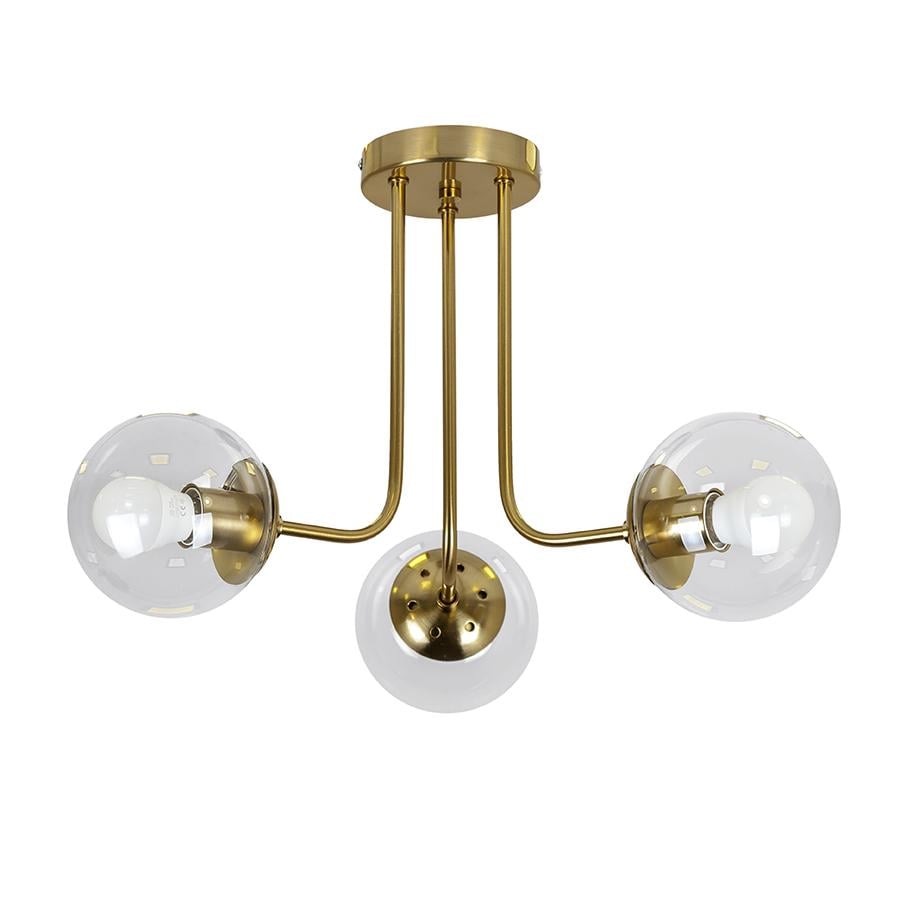 Люстра потолочная молекула Levistella 7529908-3 BRZ+CL Бронзовый/Прозрачный