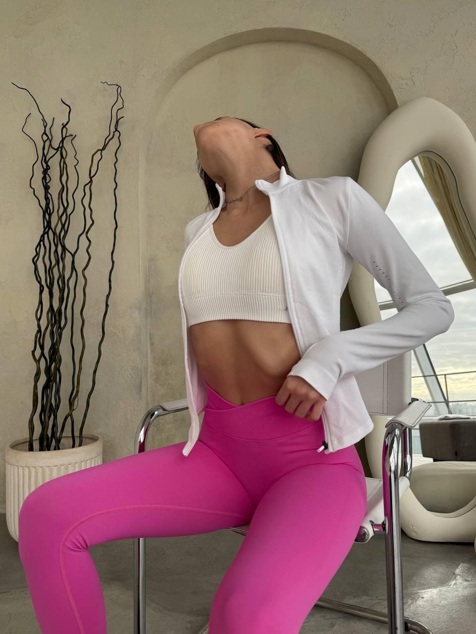 Рашгард на блискавці з перфорацією M Білий (LM02M) - фото 4 Рашгард на блискавці з перфорацією M Білий (LM02M) - фото 4