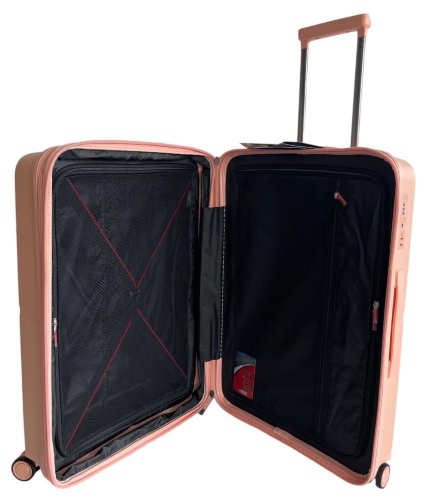 Валіза середня Airtex 249 поліпропілен M Персиковий - фото 4