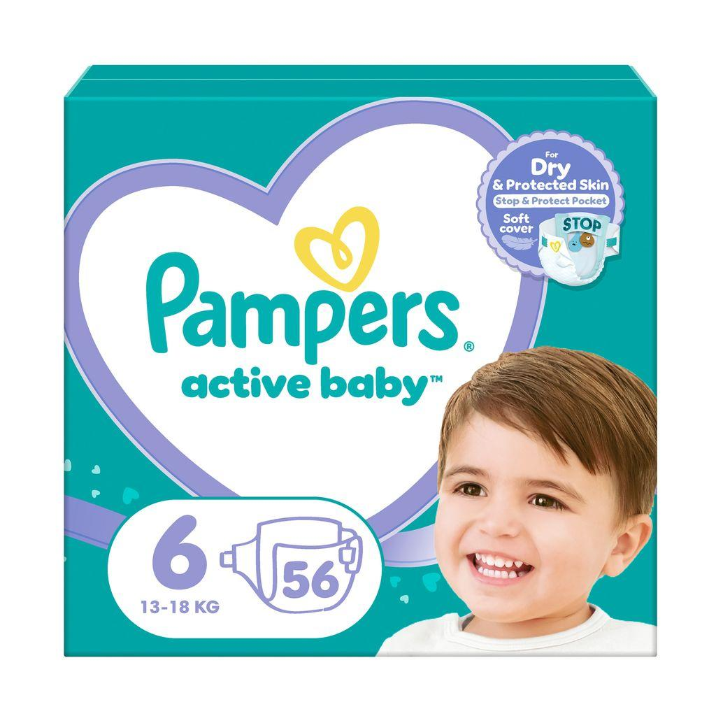 Подгузники детские Pampers Active Baby р. 6 13-18 кг 56 шт. (PD262573)
