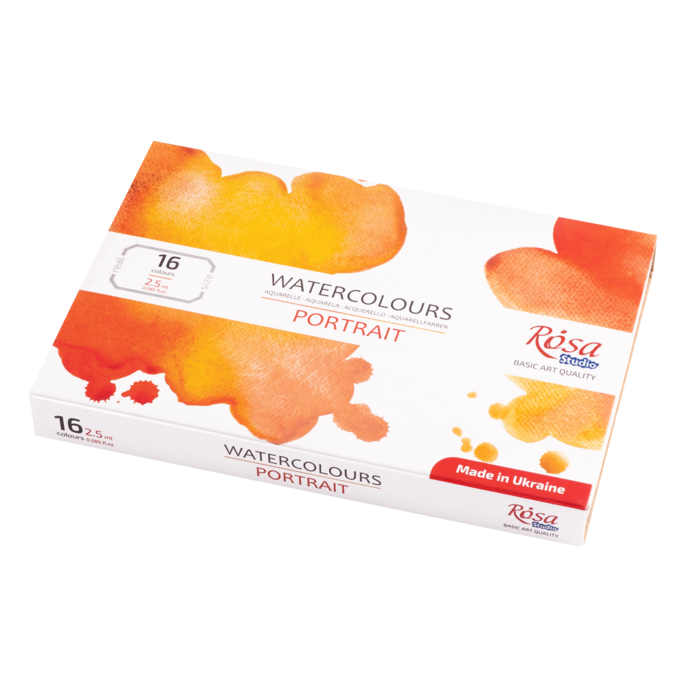 Набір акварельних фарб Rosa Studio PORTRAIT кювета/картон 16х2,5 мл (32848756)