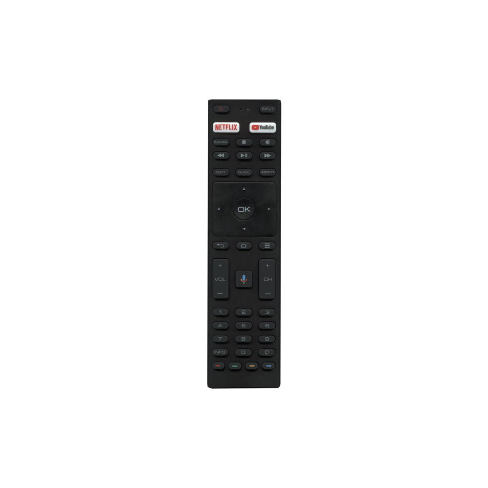 Пульт инфракрасный Kivi RC-10 для Android TV с голосовым поиском Bluetooth 2xААА Black (504Q326B127)