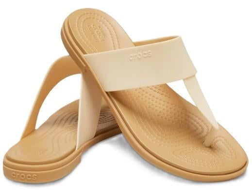 В'єтнамки жіночі Crocs Tulum Flip Bone р. 36-37 Бежевий (25635)