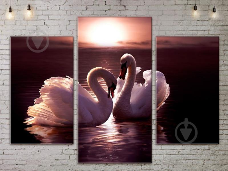Модульная картина Лебеди ADJ0150 размер 95 х 120 см
