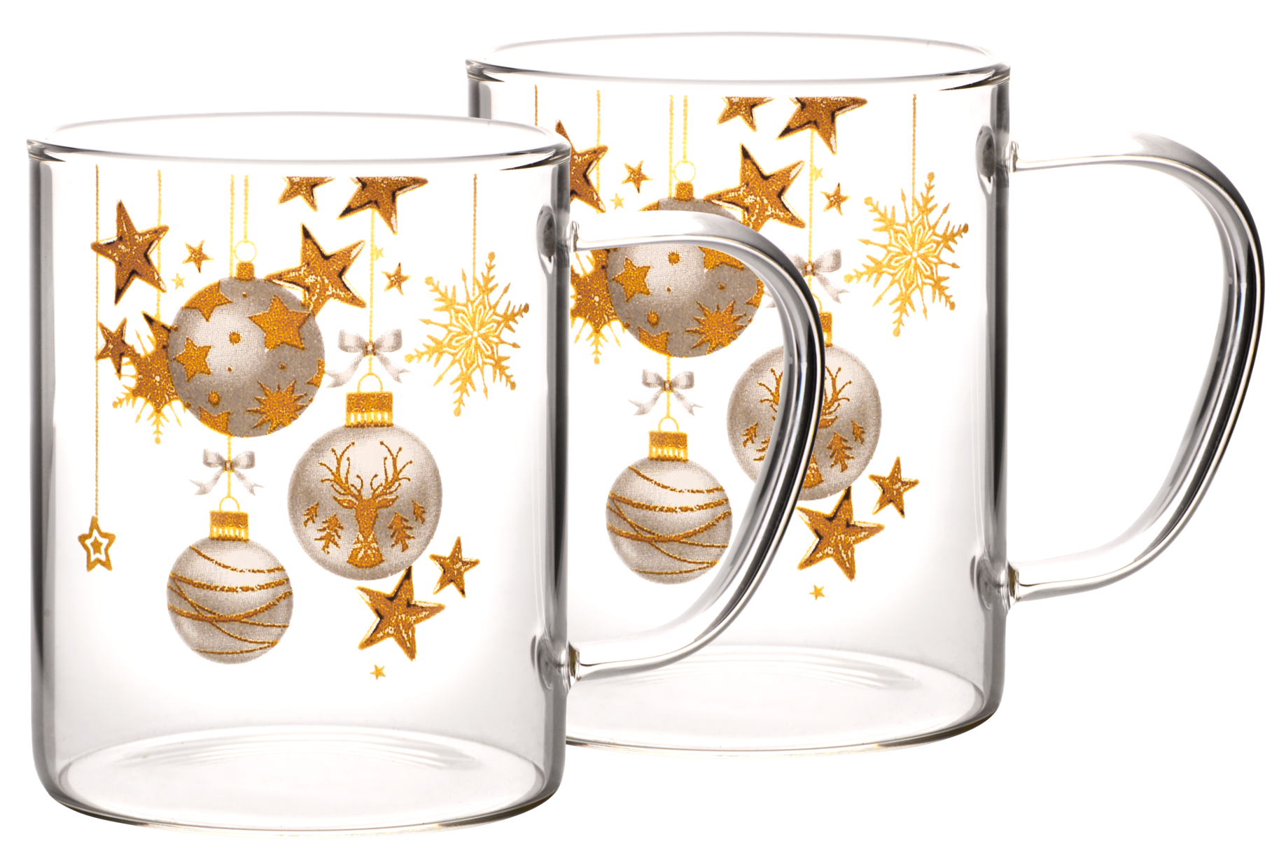 Набор чашек Viva NY Balls из стекла с двойными стенками 400 мл 2 шт. (BCR80100H-2)