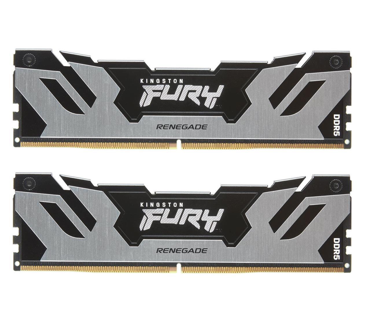 Пам'ять для настільних комп'ютерів Kingston Fury 2x16GB DDR5 6000 MHz Renegade Silver (KF560C32RSK2-32)