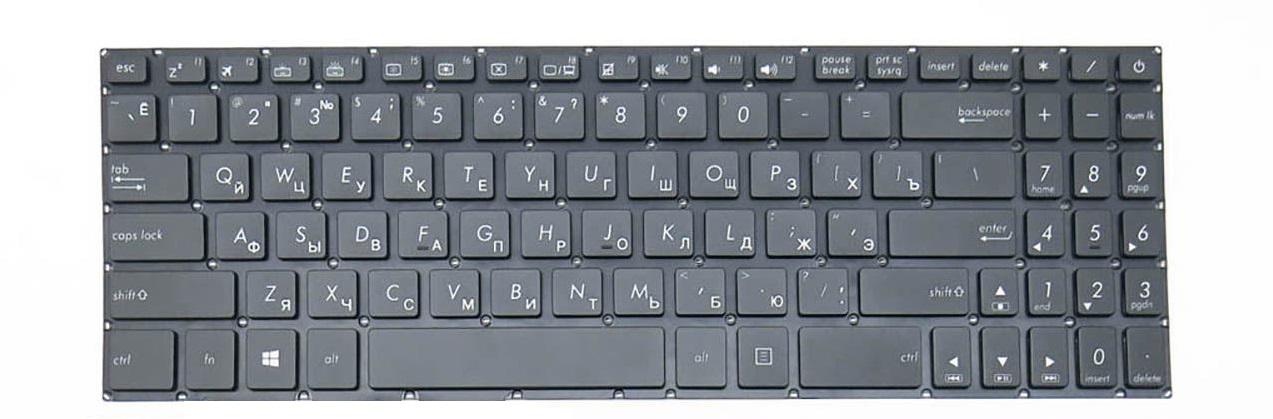 Клавиатура для ноутбука Asus M580 M580VD матовая (0KNB0-5600RU00)