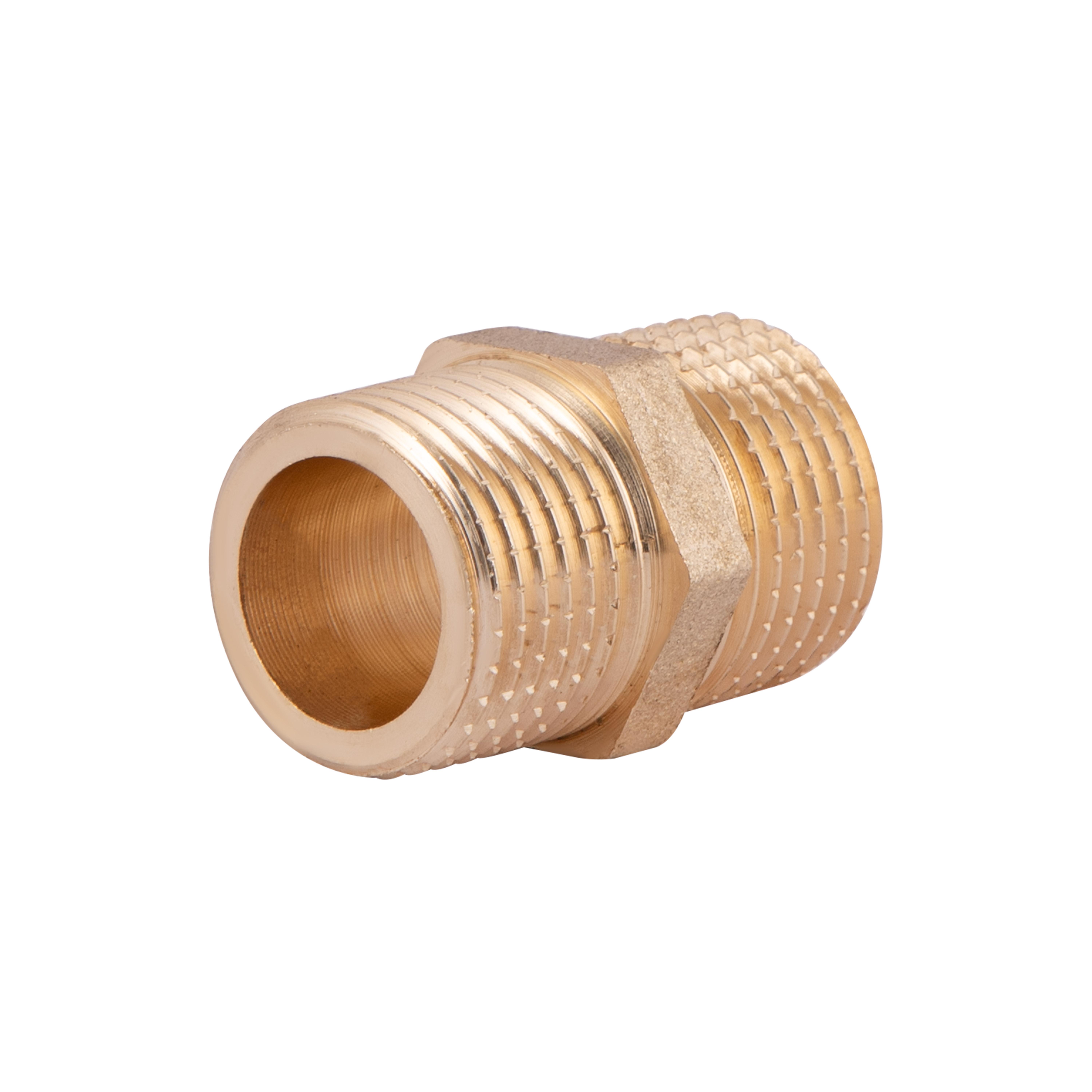 Ниппель латунный удлиненный Thermo Alliance Standart 1/2"ЗЗ Желтый (SD4071515L)