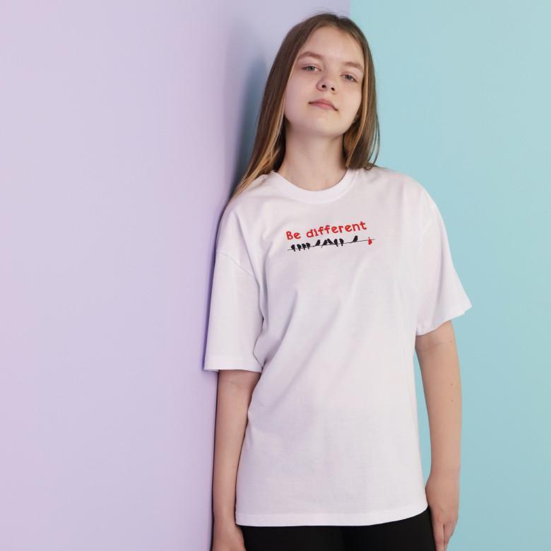 Футболка подростковая для девочки Be digerent Gbi Teens 164 см Белый (13747)