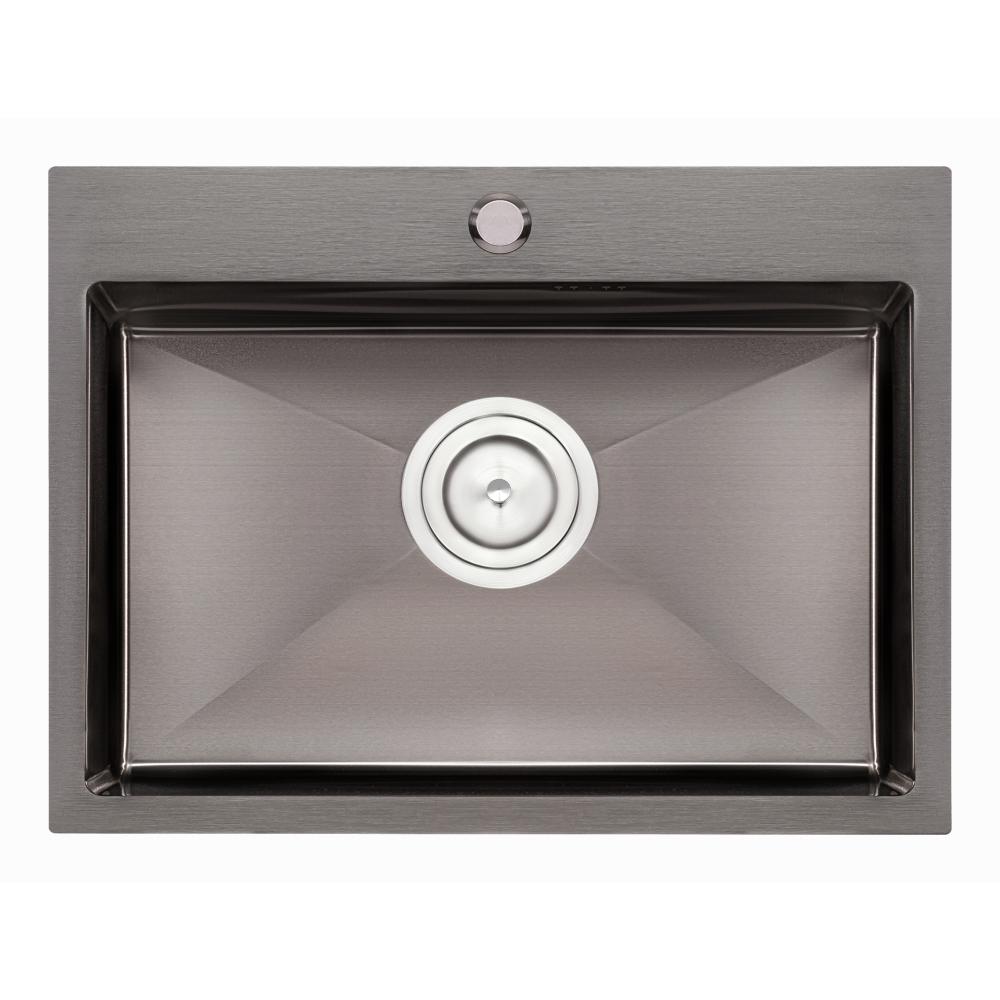 Кухонная мойка Qtap D5843BL 2,7/1 мм Black (QTD5843BLPVD10)