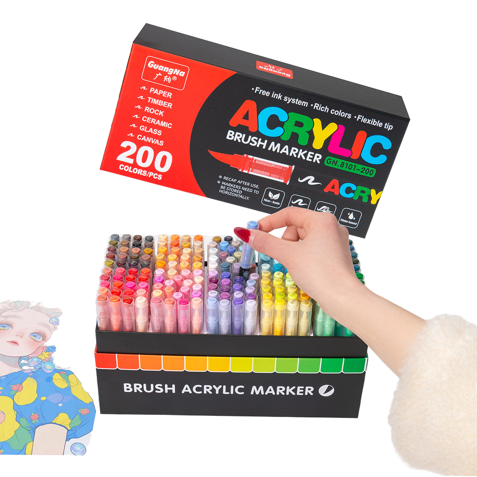 Маркеры Guangna gn 8101 200 цветов (gn-200) - фото 4 Маркеры Guangna gn 8101 200 цветов (gn-200) - фото 4
