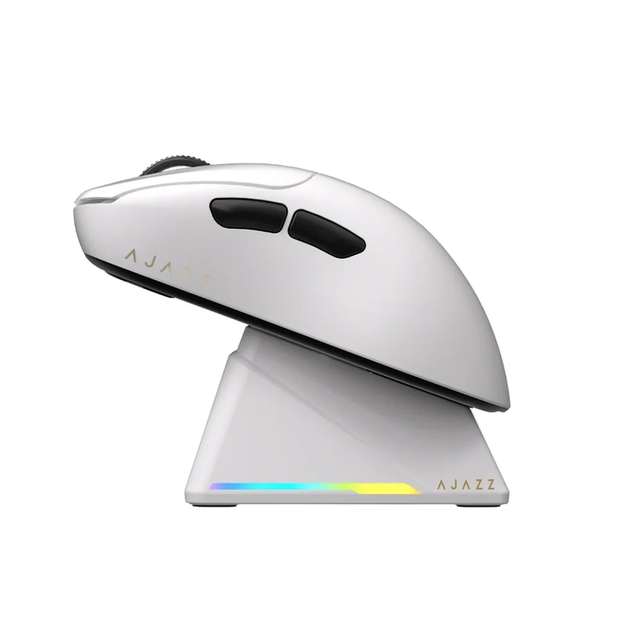 Миша бездротова Ajazz Aj179P PixArt PAW3395 із RGB док-станцією White - фото 3 Миша бездротова Ajazz Aj179P PixArt PAW3395 із RGB док-станцією White - фото 3