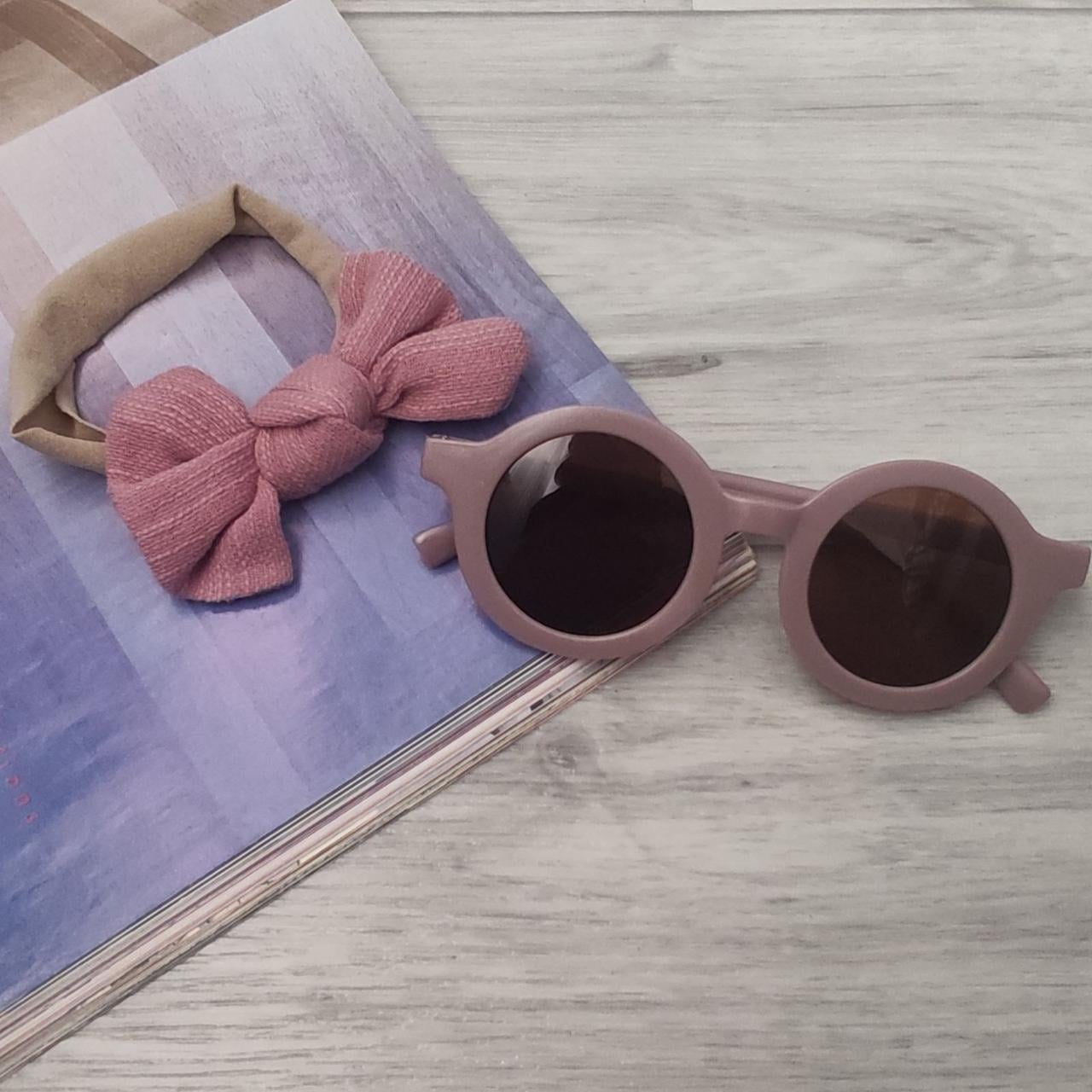 Комплект очки с повязкой до 7 лет Сливовый (865840)