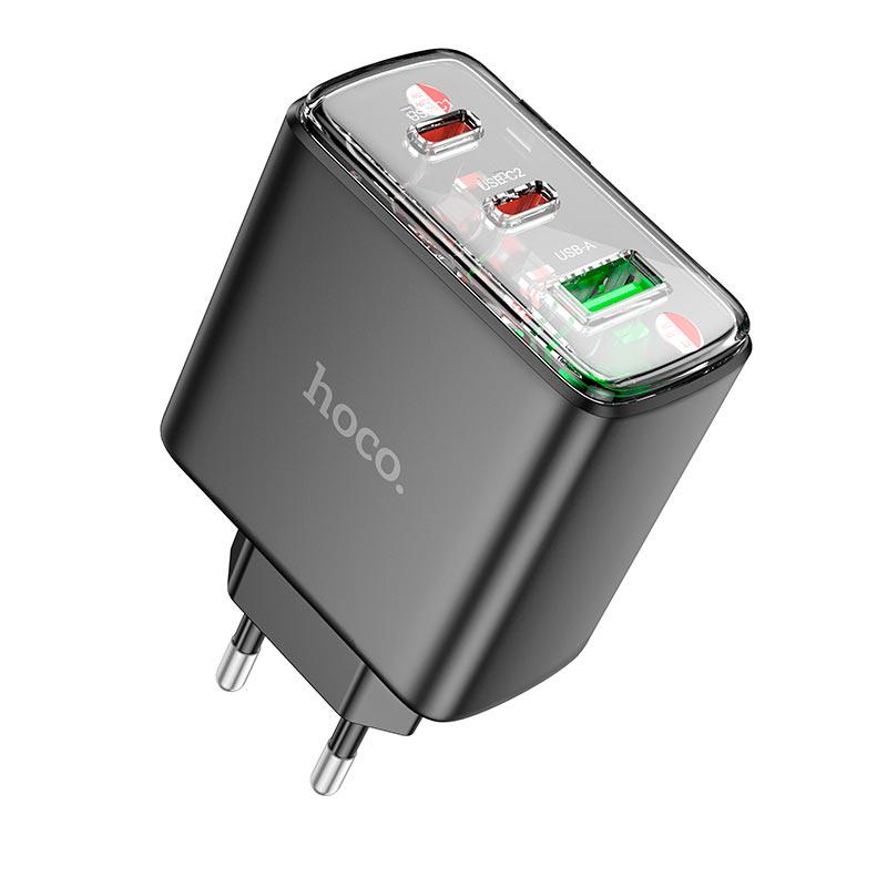 Зарядний пристрій мережевий Hoco Smart charger CS44A 65 Вт USB/2хUSB-C Чорний (609612) Зарядний пристрій мережевий Hoco Smart charger CS44A 65 Вт USB/2хUSB-C Чорний (609612)