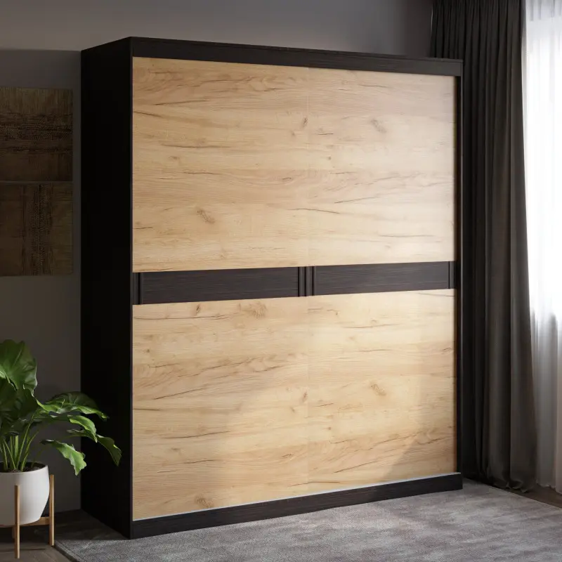 Шкаф-купе Еверест Соната 1800 двухдверный 180х60х217 см Венге/Дуб крафт золотой (26771736)