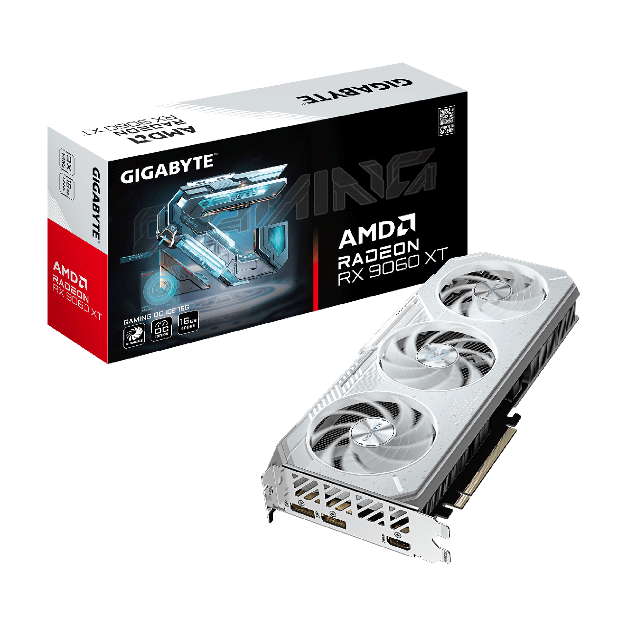 Видеокарта AMD Radeon RX 9060 XT 16GB GDDR6 Gaming OC Ice Gigabyte (GV-R906XGAMINGOCICE-16GD) Видеокарта AMD Radeon RX 9060 XT 16GB GDDR6 Gaming OC Ice Gigabyte (GV-R906XGAMINGOCICE-16GD)