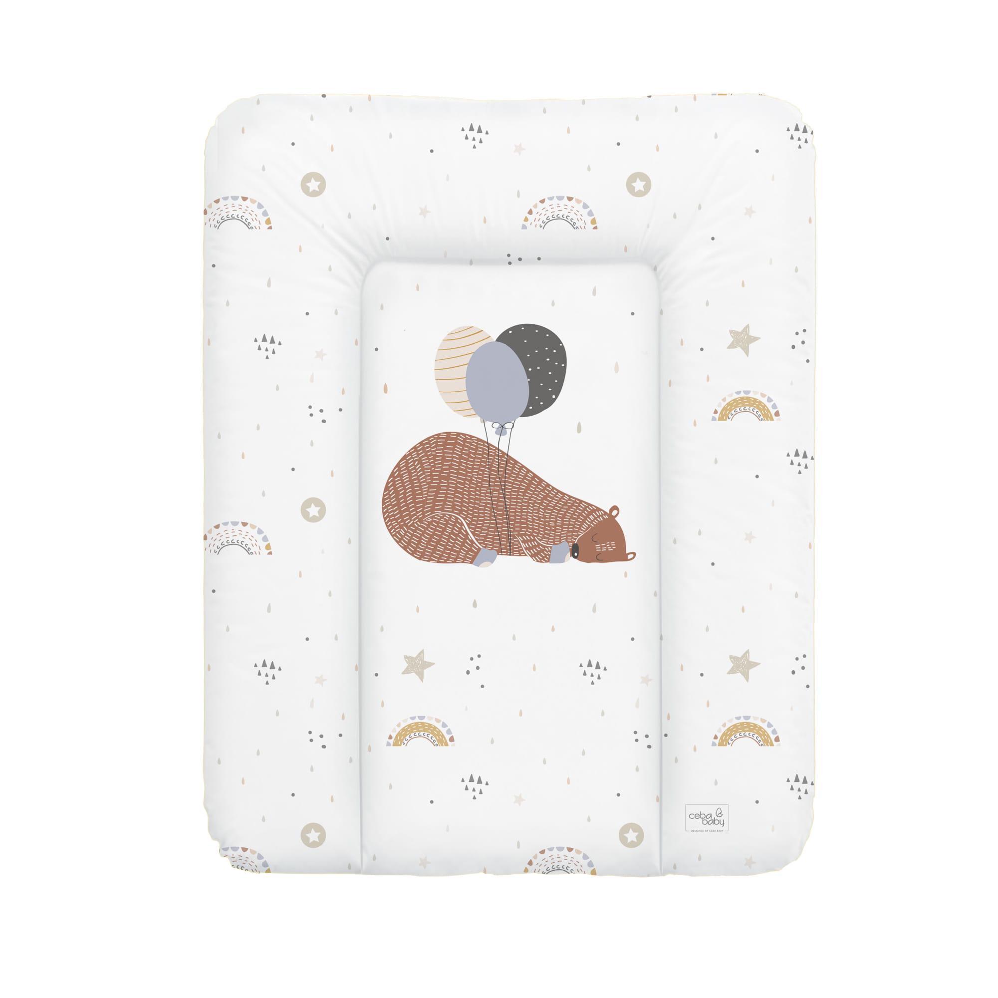 Матрас пеленальный Cebababy Retro Autumn W-143-000-638 Big Bear 50x70 см Белый