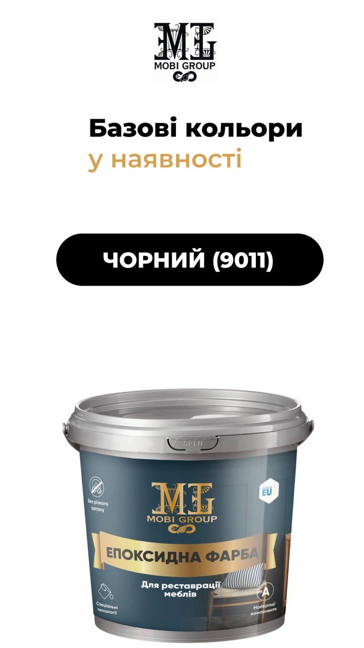 Фарба епоксидна для меблів MOBI GROUP 4,5 кг Чорний RAL 9011 (2479206711) - фото 2 Фарба епоксидна для меблів MOBI GROUP 4,5 кг Чорний RAL 9011 (2479206711) - фото 2