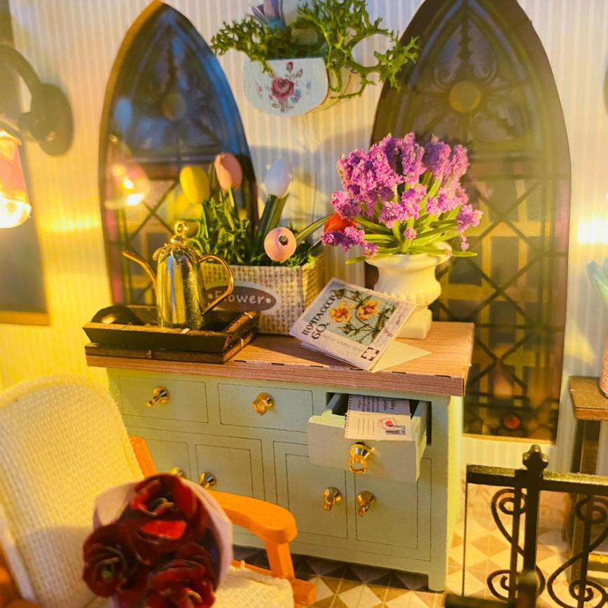 Конструктор DIY House румбокс Будинок у квітах з підсвічуванням 22x17x24 см (2104618651) - фото 14 Конструктор DIY House румбокс Будинок у квітах з підсвічуванням 22x17x24 см (2104618651) - фото 14