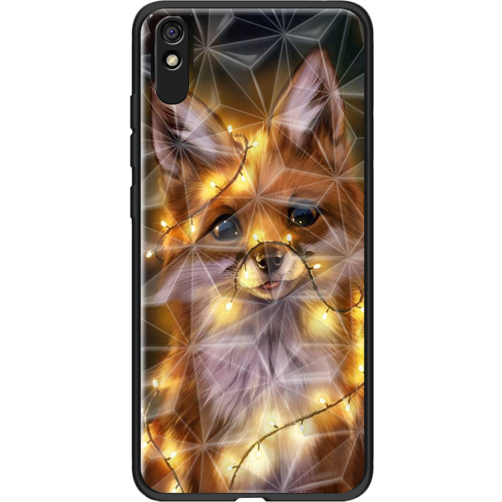 Чехол BoxFace Xiaomi Redmi 9A Рождественская лиса Черный силикон с призмой (40304-up2399-12345)