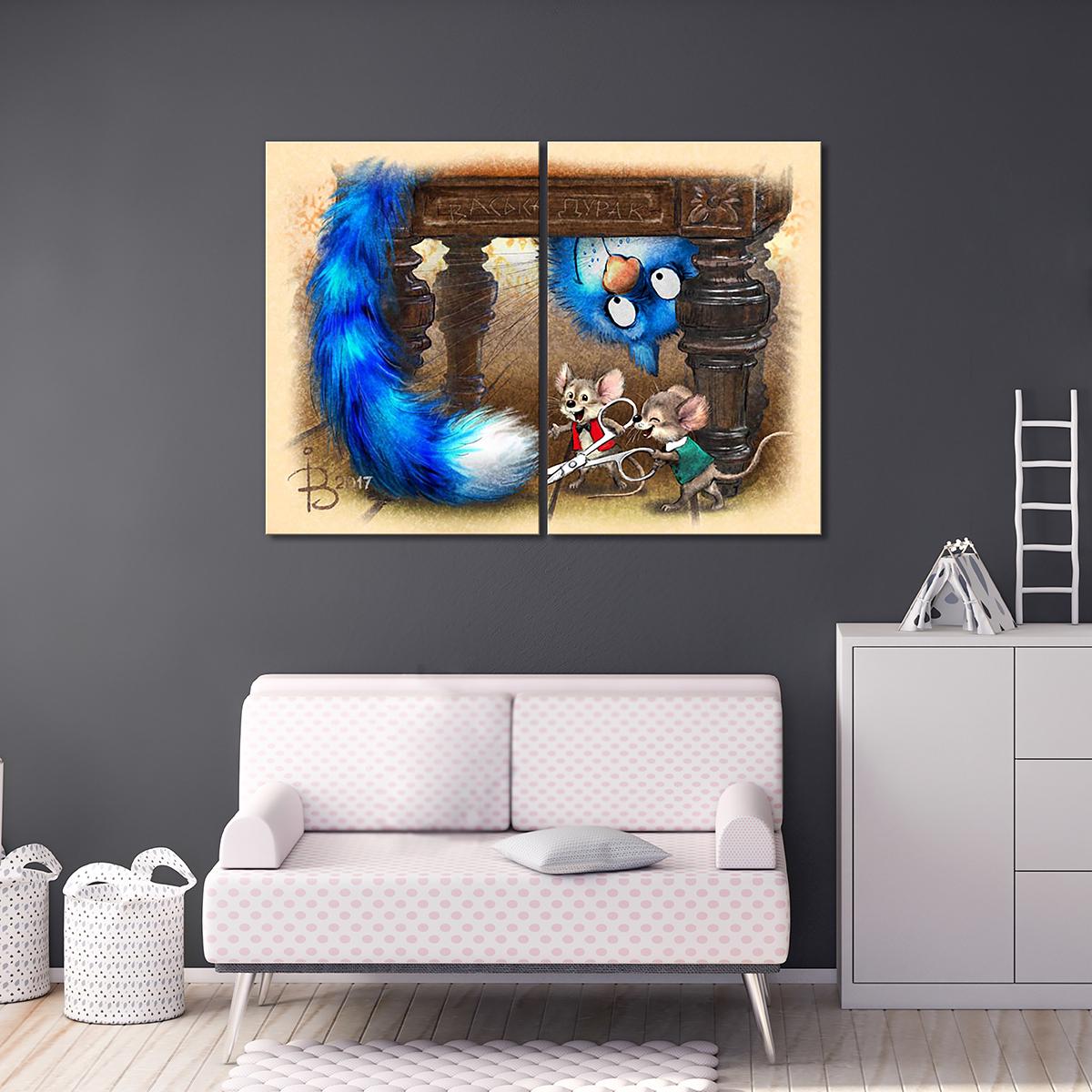 Модульная картина Васька дурак 2 модуля общий размер 40х60 см (_rinaz_20172224021)