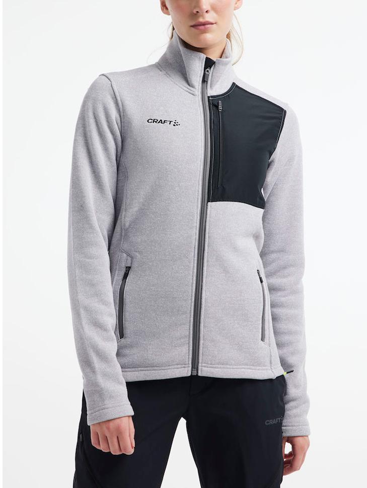 Женская куртка CRAFT ADV Explore Heavy Fleece 1912219-950999 L Grey Melange/Black - фото 2