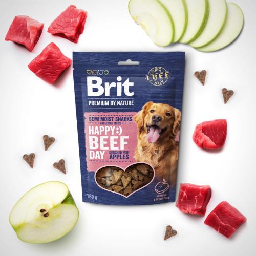 Лакомство для собак Brit Premium Semi-moist Snacks Beef with Apples с говядиной и яблоками 180 г - фото 2