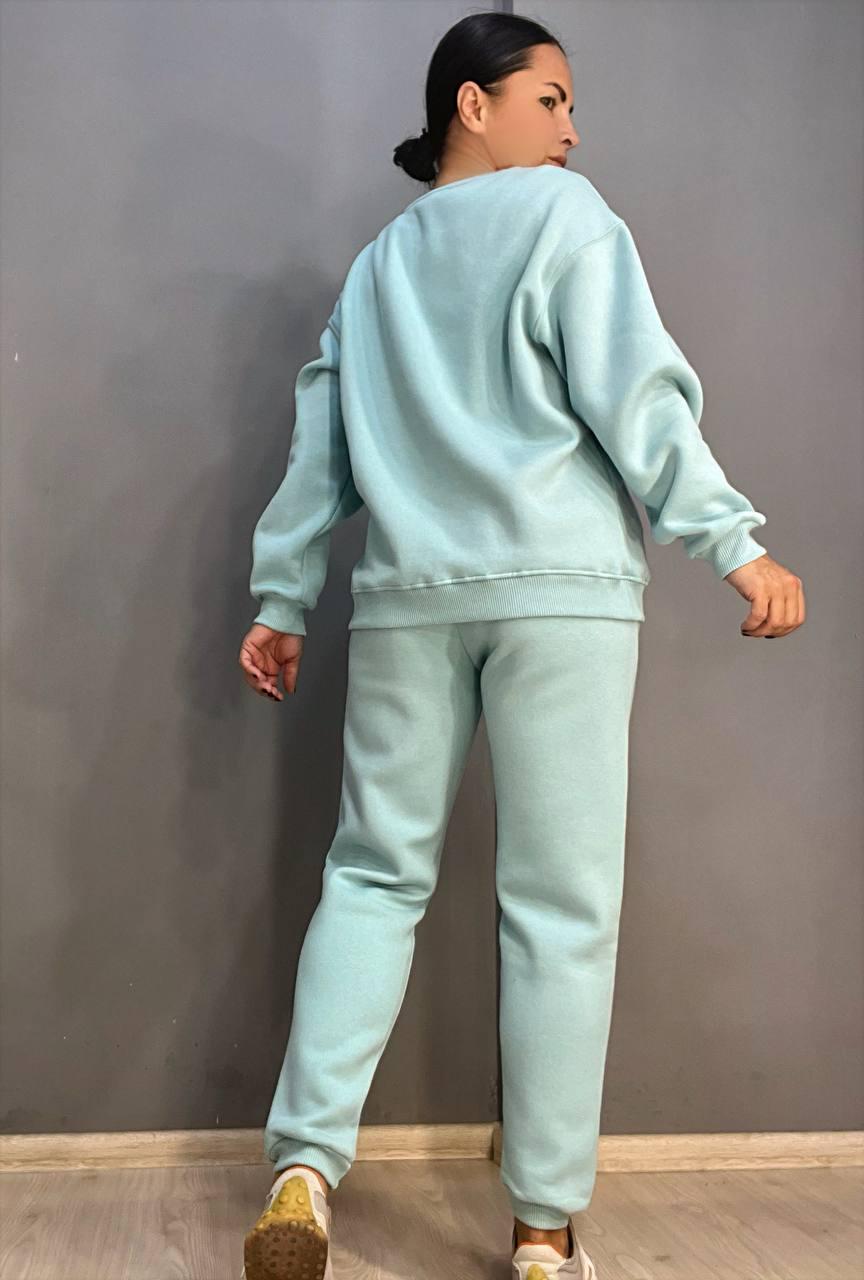 Свитшот женский PEPPER MINT 24-14 базовый простой удлиненный оверсайз S Бирюзовый (2864) - фото 6 Свитшот женский PEPPER MINT 24-14 базовый простой удлиненный оверсайз S Бирюзовый (2864) - фото 6