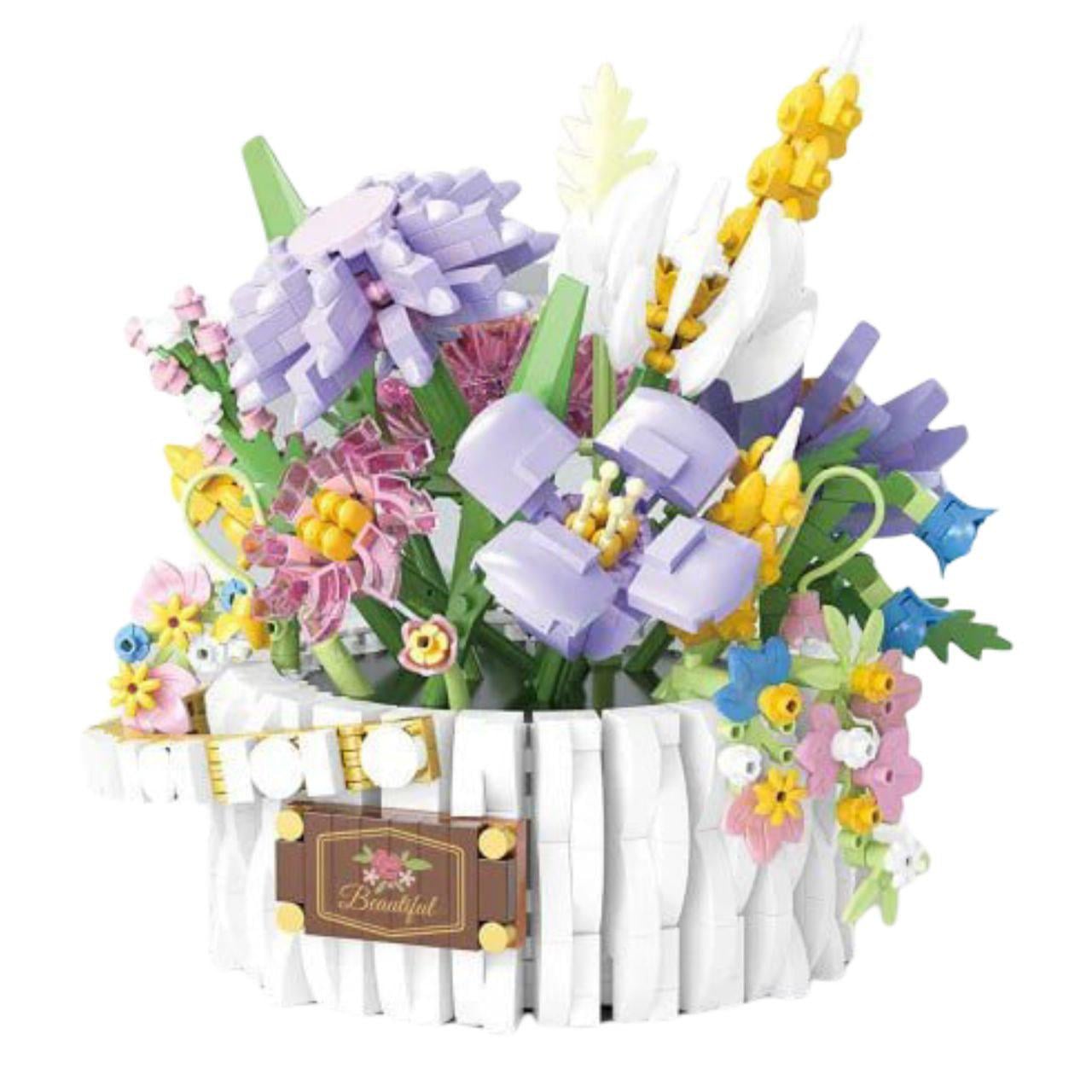 Конструктор Корзина Прогулка по городу P1295 1466 дет. 12,4х11,6х12 см с подсветкой Белый (32001044)