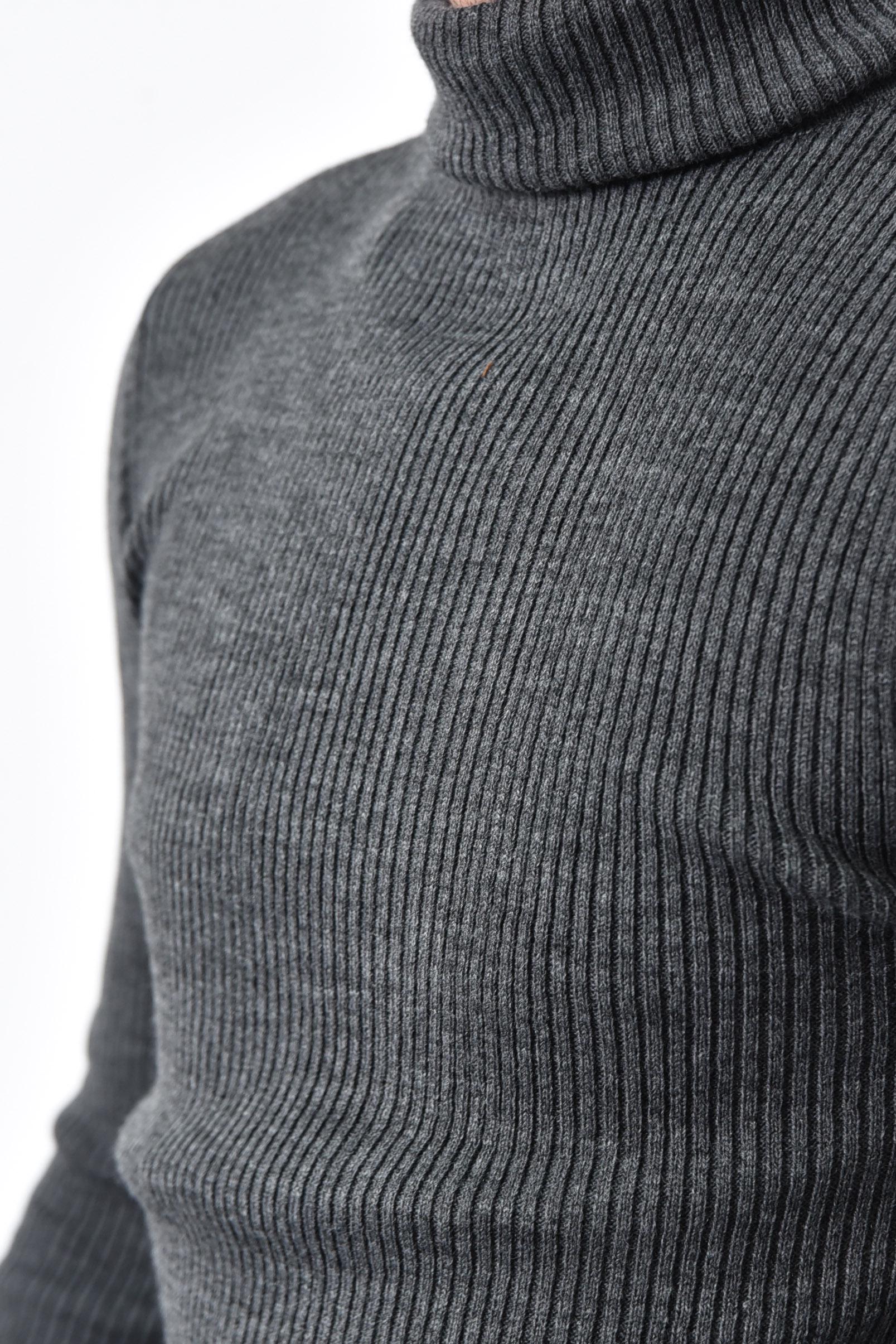 Гольф мужской акриловый S Темно-серый (169937) - фото 4