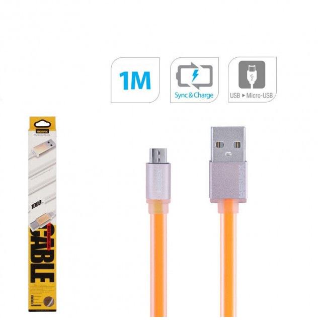 Кабель Remax Colourful Micro-USB Orange - фото 3