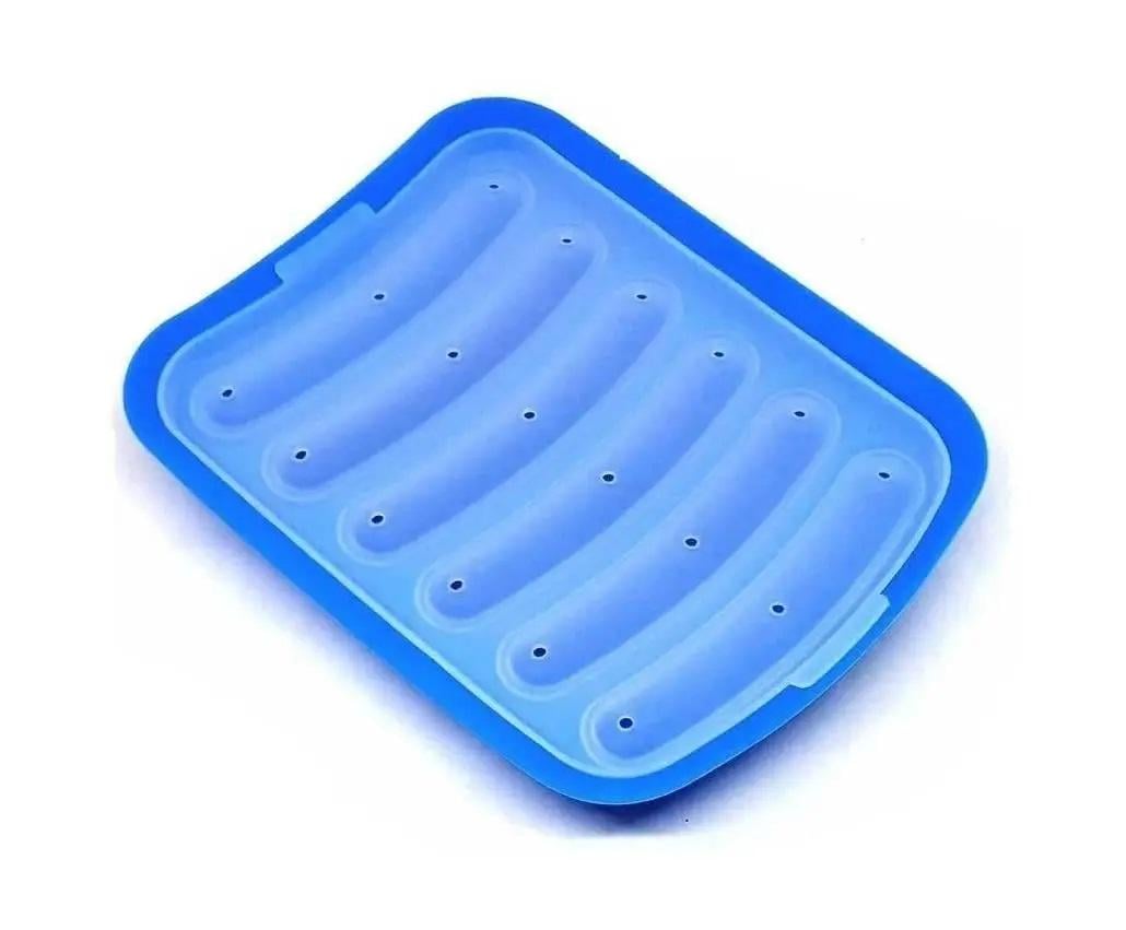 Форма для сосисок/ковбасок Sausage Silicone Mold 6 осередків Блакитний (8616066f) - фото 3