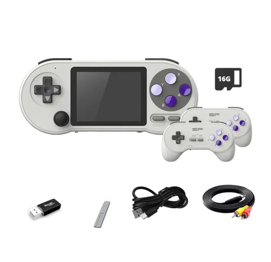 Ігрова консоль DATA FROG SF2000 з 2 контролерами на 6000 ігор White (14074612)