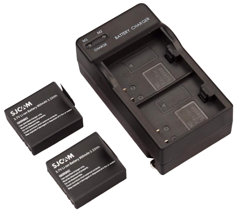Устройство зарядное сетевое на 2 аккумулятора для SJcam SJ4000 SJ5000 SJ5000 Wi-Fi SJ5000X M10