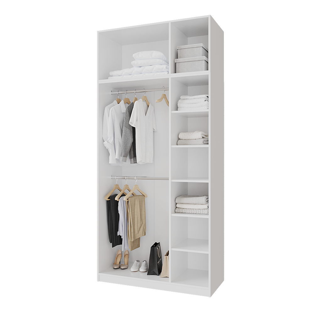 Шкаф распашной с антресолью Меблітренд Чиназес Чиа-1200.5 1200х500х2550 мм Белый (26841971) - фото 2 Шкаф распашной с антресолью Меблітренд Чиназес Чиа-1200.5 1200х500х2550 мм Белый (26841971) - фото 2