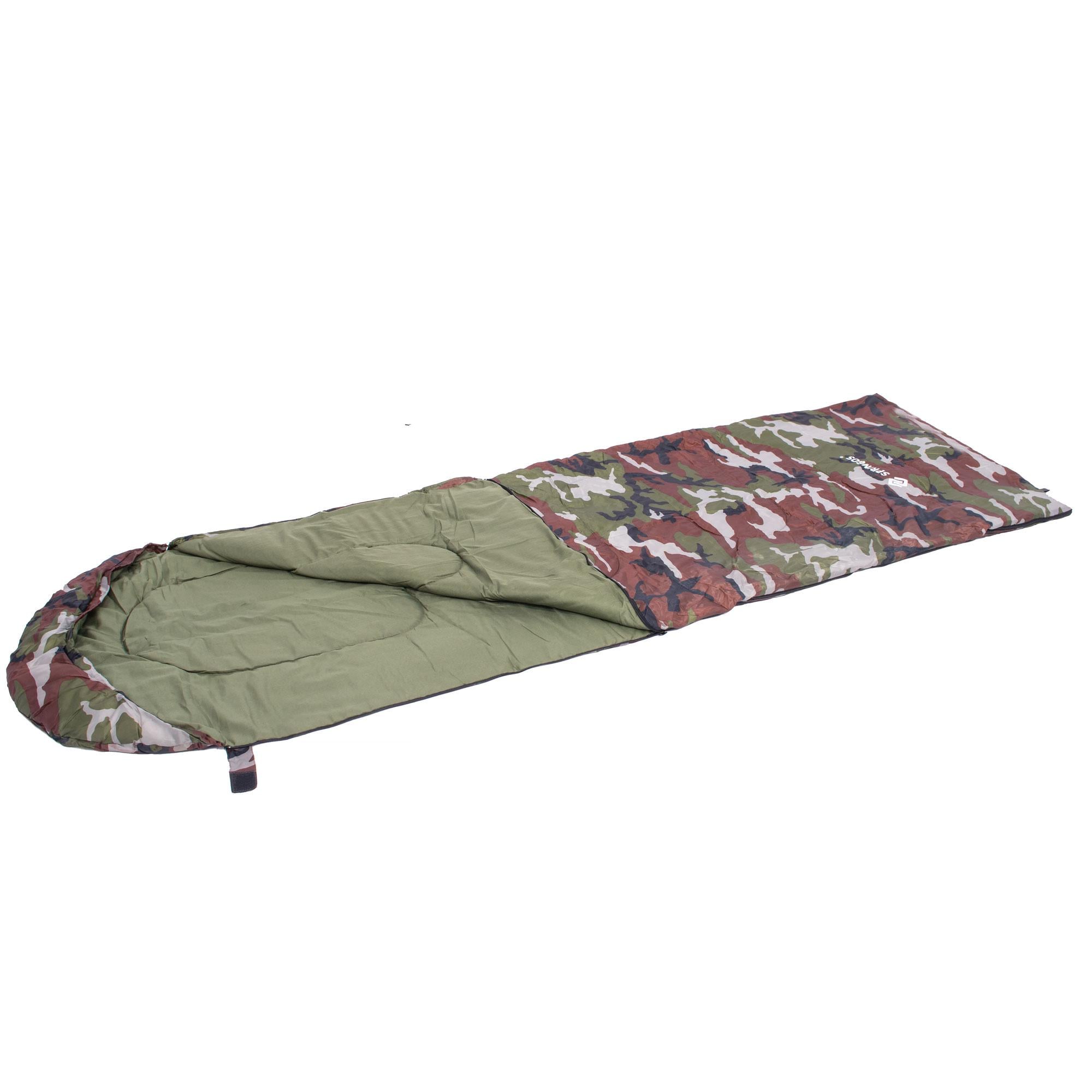 Спальний мішок Springos CS0041 2в1 +8-20°C R Khaki/Green (3628)