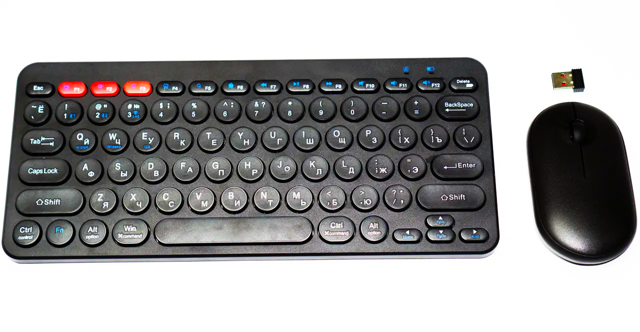Комплект клавіатура/миша KM902 Bluetooth 8887 Eng/Ru (25795042)