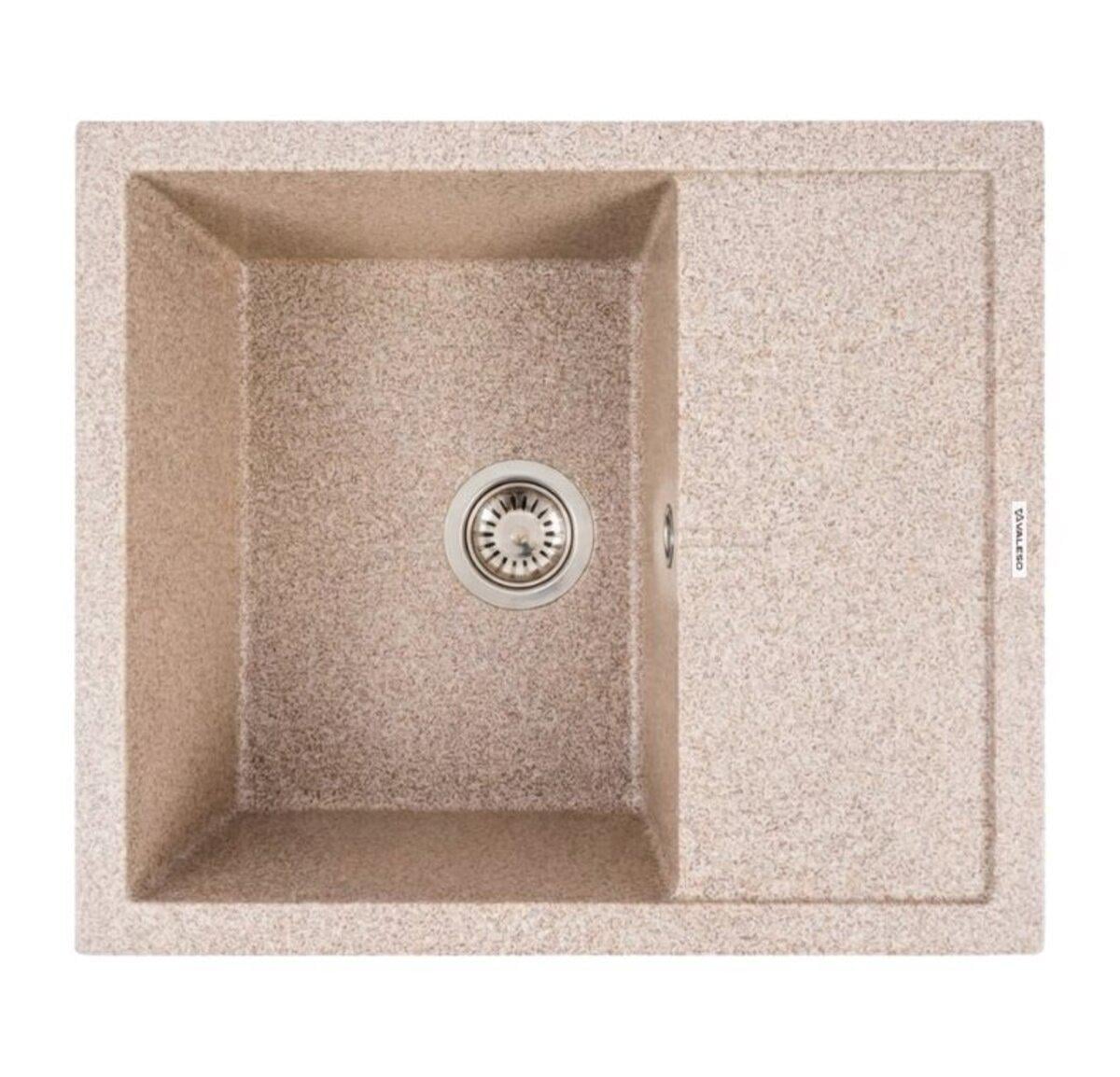 Мойка для кухни гранитная врезная Valeso Reyna прямоугольная 580x500 мм Карамель (SP000051526)