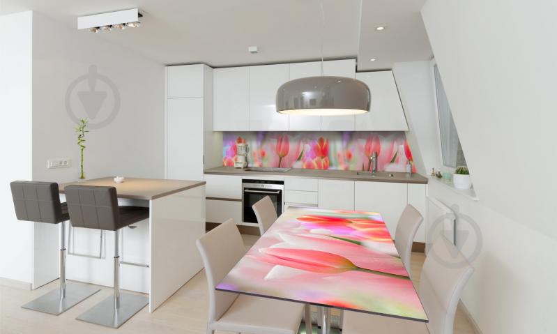 Наклейка виниловая на стол Zatarga «Розовые Тюльпаны» 600х1200 мм Z180351st