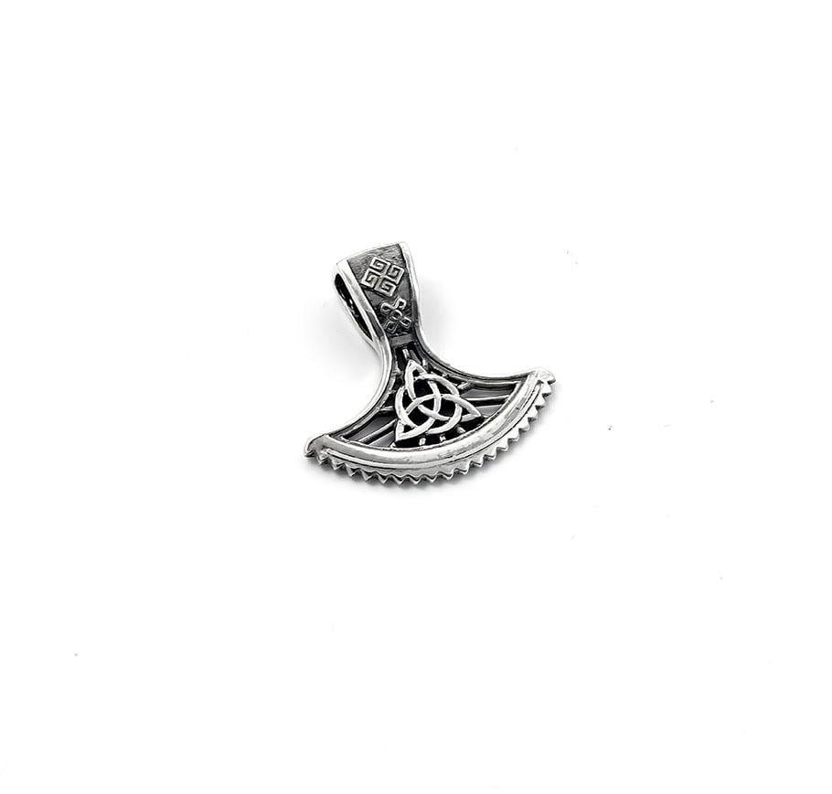 Кулон оберег Maxi Silver 8911 Топор перуна с триглавом (88911)