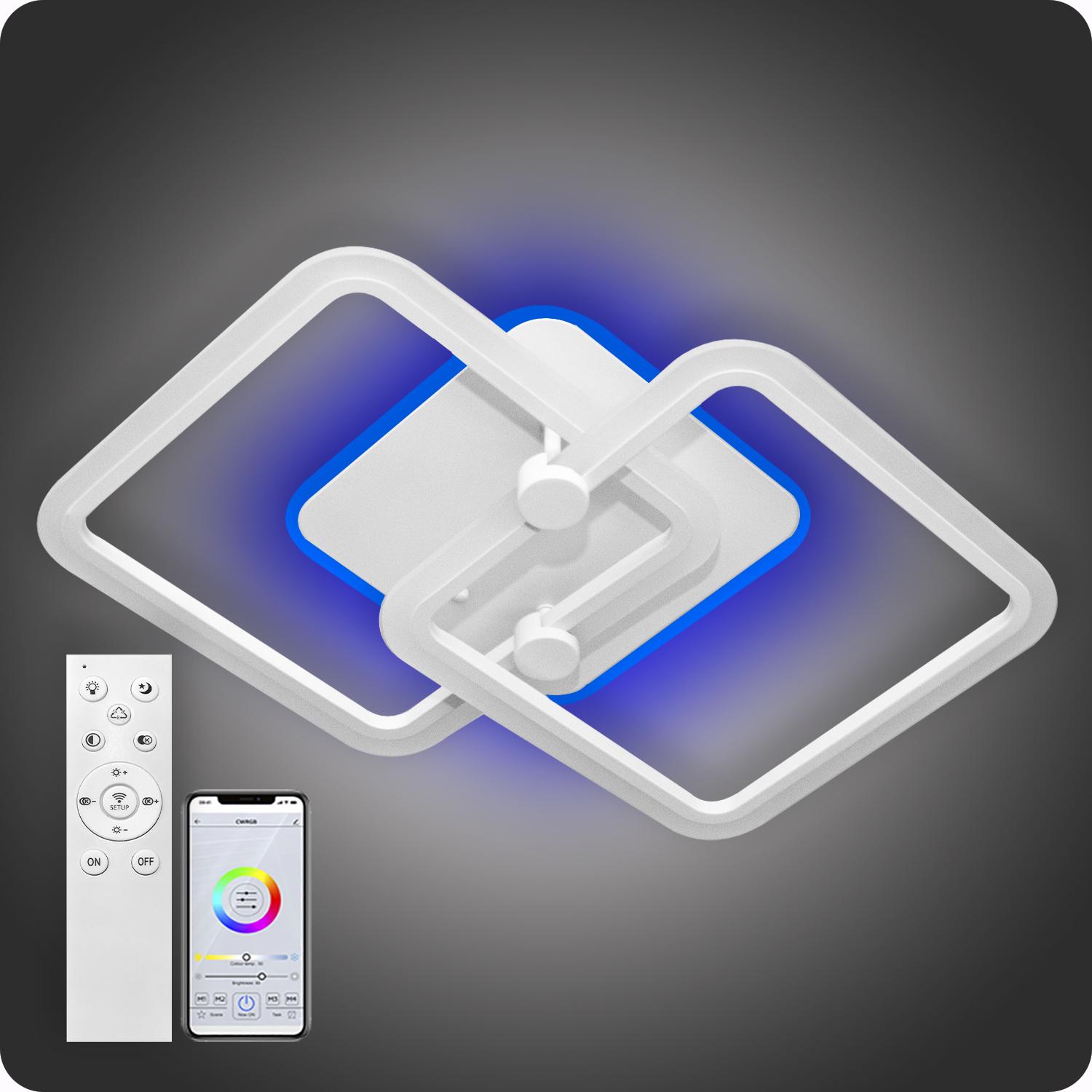 Люстра світлодіодна 517 Light 3color з пультом 80 Вт Білий (02092) - фото 4 Люстра світлодіодна 517 Light 3color з пультом 80 Вт Білий (02092) - фото 4