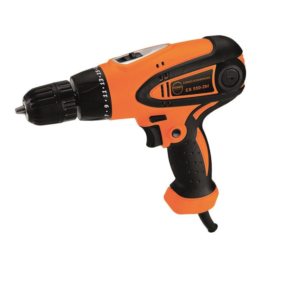Шуруповерт сетевой Powercraft CS 550-2 bl Оранжевый