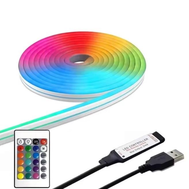 Стрічка світлодіодна RIAS R-513 RGB IP68 неон різнокольоровий 220V з пультом ДУ 5 м (3_05604) - фото 9