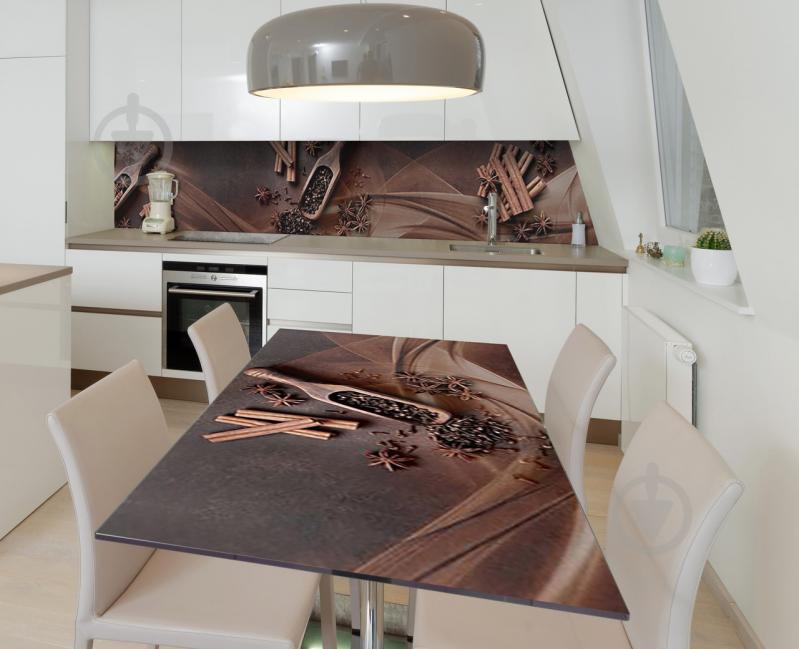 Наклейка 3Д виниловая на стол Zatarga «Бадьян и корица» 650х1200 мм для домов, квартир, столов, кофейн, кафе Наклейка 3Д виниловая на стол Zatarga «Бадьян и корица» 650х1200 мм для домов, квартир, столов, кофейн, кафе