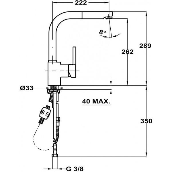 Змішувач для мийки Teka ARK 938 W Білий (23938120W) - фото 2