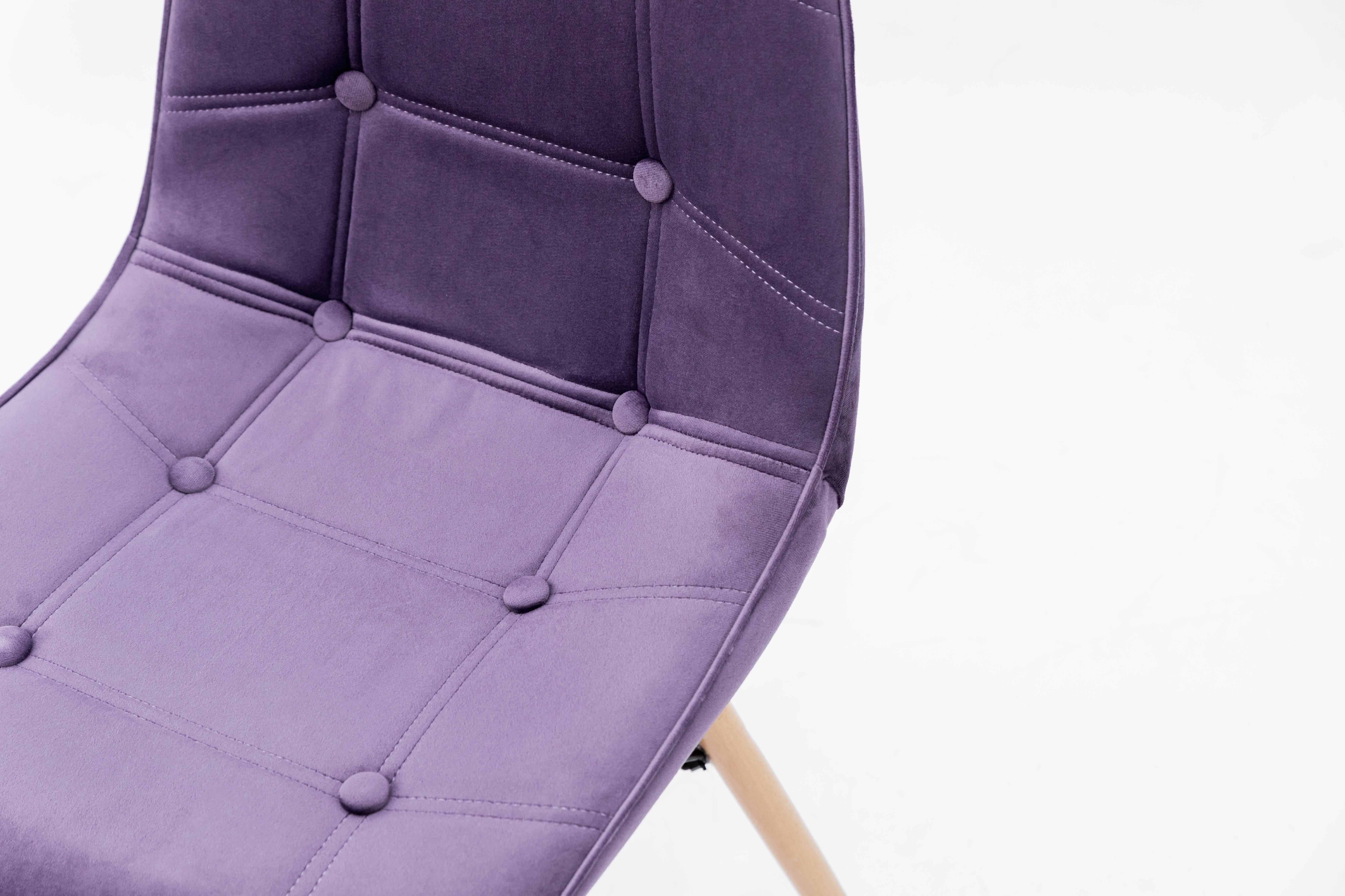 Стілець для кухні та вітальні Джастін Justin велюр 460х840х500 мм Бузковий (GAА0052509) - фото 5 Стілець для кухні та вітальні Джастін Justin велюр 460х840х500 мм Бузковий (GAА0052509) - фото 5