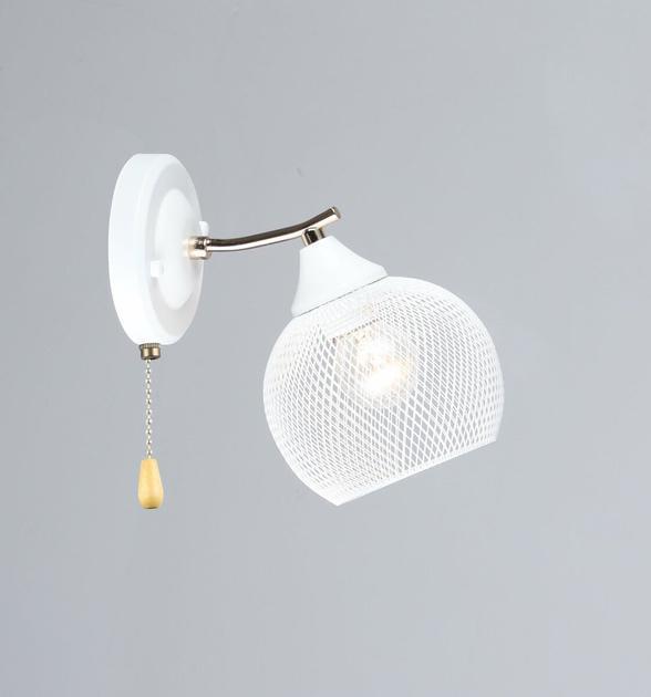 Бра настенное Valeso с металлическим каркасом одинарное Е27 IP20 B K2287/1W FGD+WT Белый/Золотой (28687664)