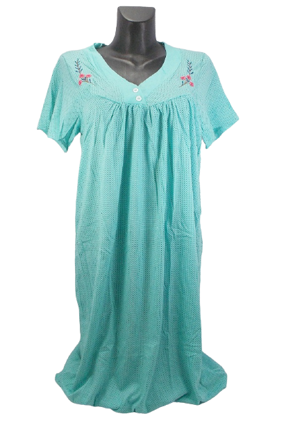 Нічна сорочка жіноча бавовняна Nature cotton 051 р. 50 Блакитний (1540657996) Нічна сорочка жіноча бавовняна Nature cotton 051 р. 50 Блакитний (1540657996)