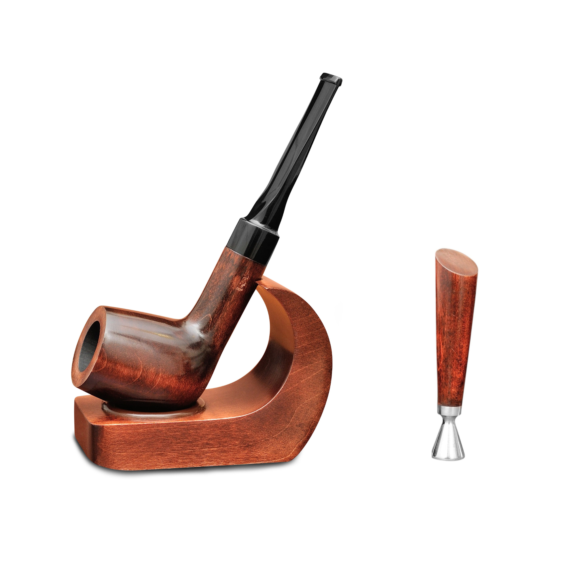 Набір курильна трубка KAFpipe №209 Billiard з підставкою KAF2 та тампером 140 мм Груша